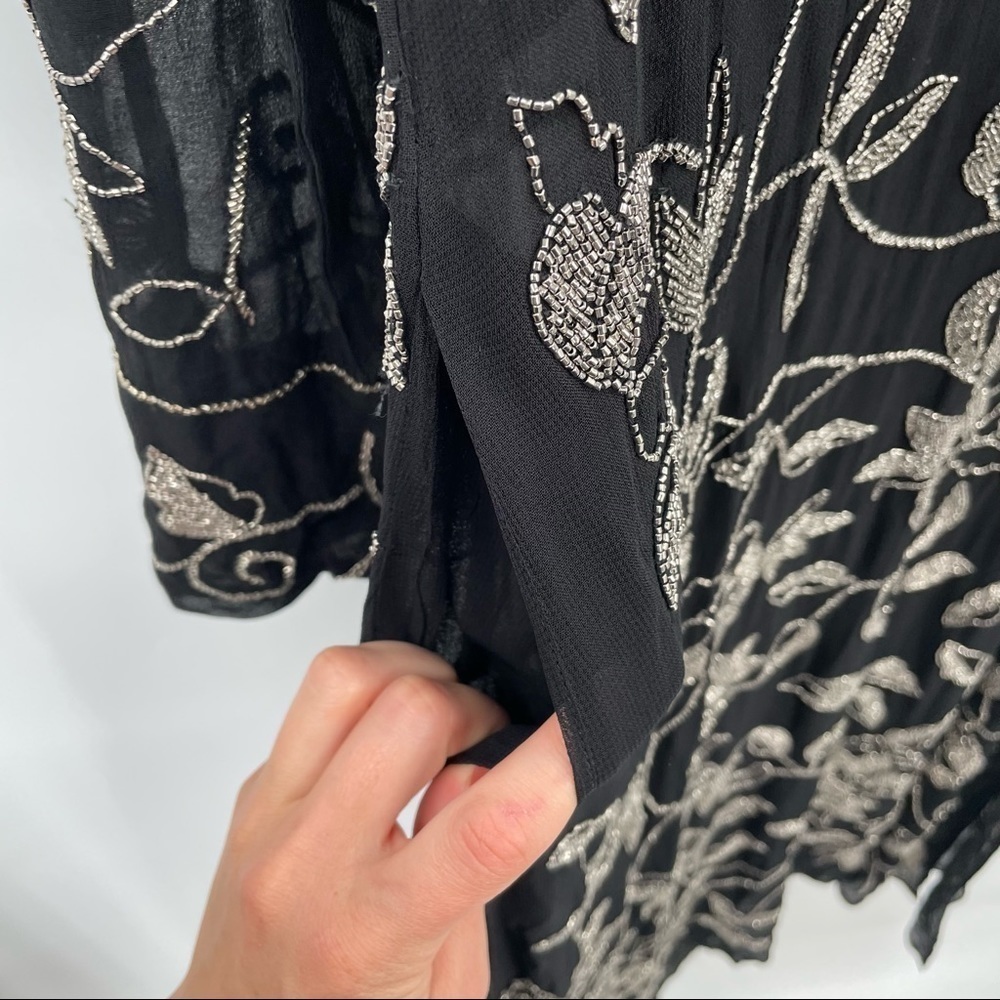 NEW! Zara Limited Edition Black Beaded Dress - Picture 6 of 15